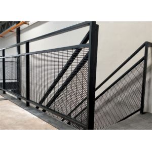 Black Anti-cut And Anti-climb Security Fence For Stair Protect