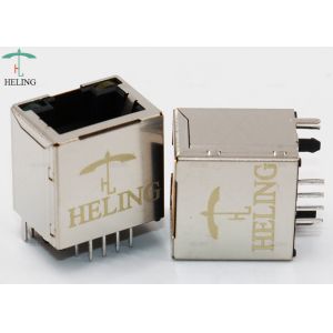 8P8C Vertical Network Connector RJ45 Modular Jack 180 Degree THT Mounting Type