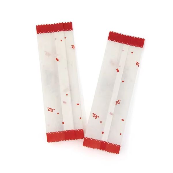 OEM Cotton Paper Pastry Side Gusset Pouch Pineapple Cake Paper Packaging Bags Wrapper For Cookie Candy