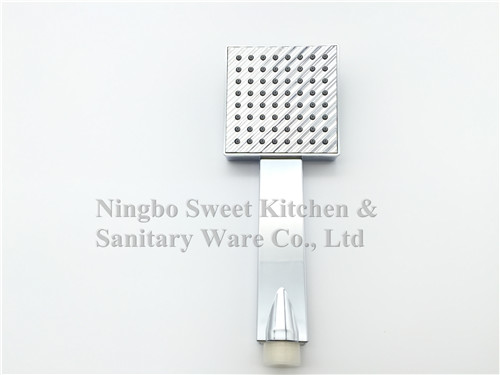 Double face ABS completely Chrome plating single function shower head hand shower set square overhead shower rain shower