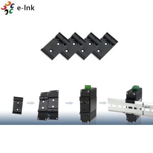 DIN Rail Mount Clip 1.08 Width Universal 35mm Black Aluminum DIN Rail Fixed