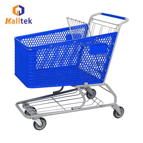 Buy 200L Grocery Plastic Supermarket Trolley Colourful ODM OEM at wholesale prices