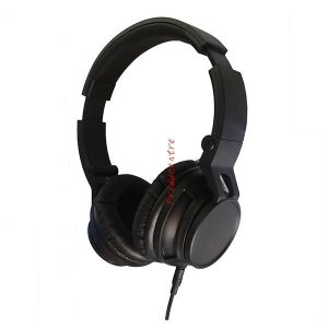 cool style black bass headphone with noise cancelling for musician with