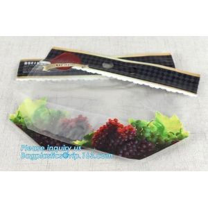 Custom colorful printed slider ldpe ziplock bag, stand up slider zipper export