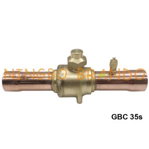 GBC 35s 1 3/8'' Danfoss Type Refrigeration Ball Valve With Access Port 009L7567