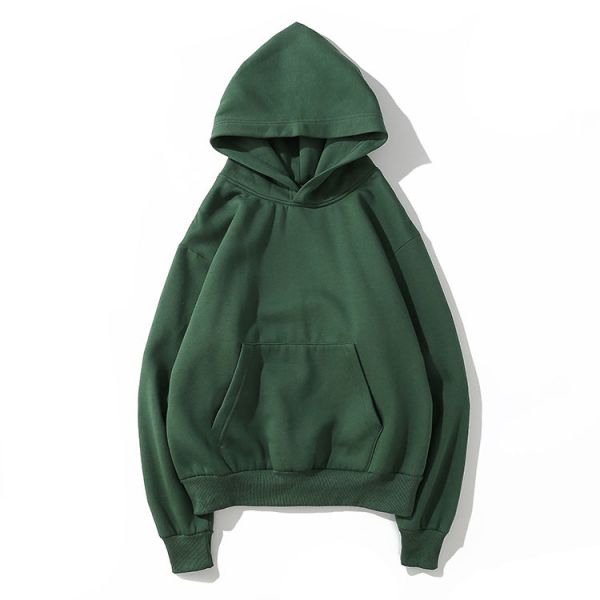 Embroidery Drawstrings Unisex Oversized Plain Cotton Hoodies