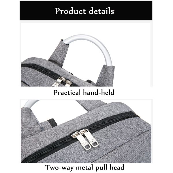 Custom logo fashion waterproof business bag laptop backpack with usb charging school bag