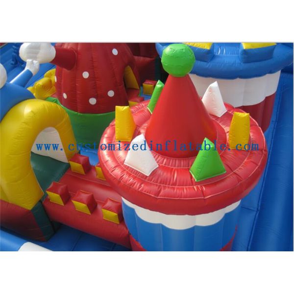 Popular Inflatable Theme Park Kids Bouncy Castle Carnival Games For Jumping