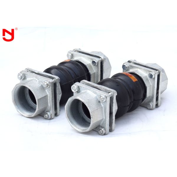 Flexible Threaded Expansion Joint , Double Bellows Expansion Joint Gas Pipe