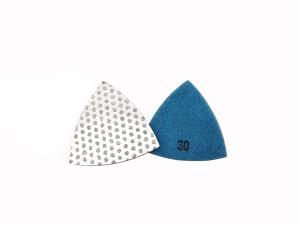Quality 3&quot; Vacuum Brazed Triangular Polishing Pad Diamond Grinding Discs for sale