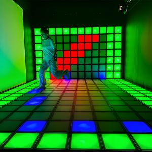 Active Game Dance Floor Led Light sensitive Floor For Theme Park Game Room