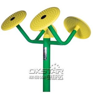 outdoor fitness equipments steel based zinc powder coating tai chi wheel-OK-T01