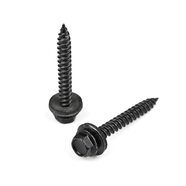 Buy Black Ruspert Coated Stainless Steel Hex Flange Head Drywall Screws With Epdm Washer at wholesale prices