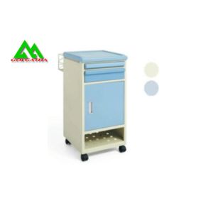 Quality Steel Bedside Tables Hospital Ward Equipment , Bedside Cabinet On Wheels for sale