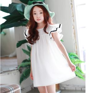 Summer Children'S Clothing Girls Princess Dress Children'S White Beach Dress