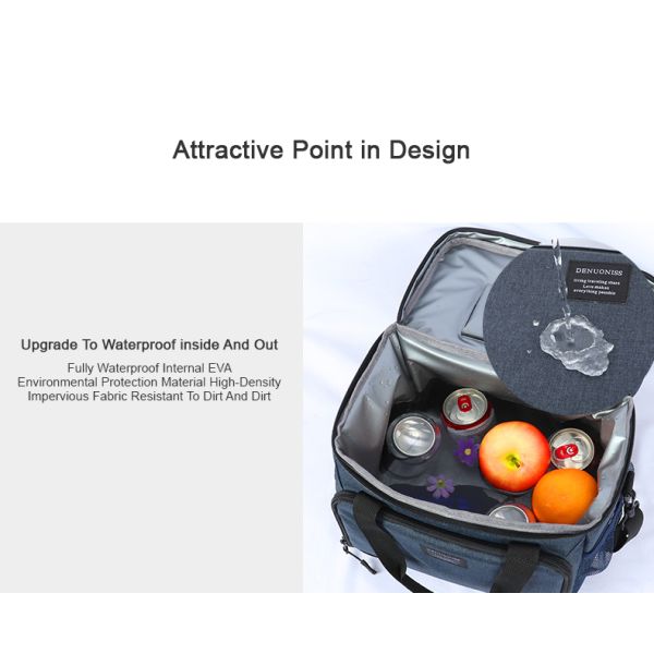 16L Insulated Thermal Cooler Lunch Box Bag For Picnic Refrigerator
