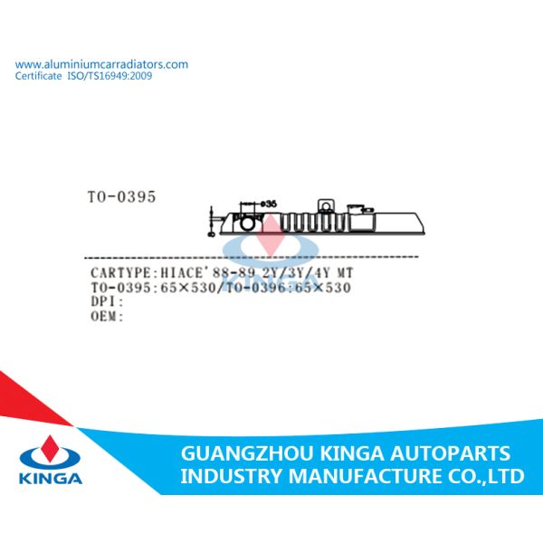 Automotive Parts Plastic Radiator Tank Of Toyota Hiace '88-89 2Y/3Y/4Y Mt For Replacement