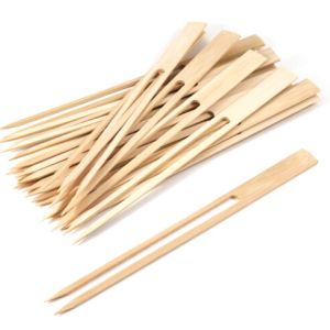 Disposable Bamboo Wooden BBQ Skewers Sticks 18cm Double Pronged
