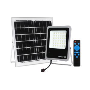 Waterproof Solar 100W LED Flood Light With Solar Panel Durable Multipurpose
