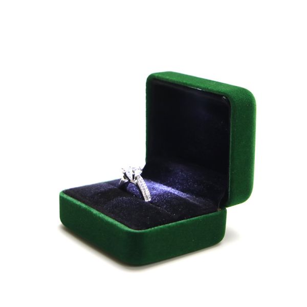 Luxury Velvet Jewelry Set Box for High Grade Green Packaging Bracelet Necklace