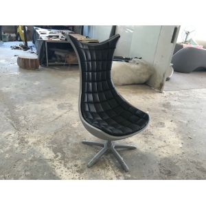 Black Animal Fiberglass Arm Chair / Living Room Mermaid Tail Chairs