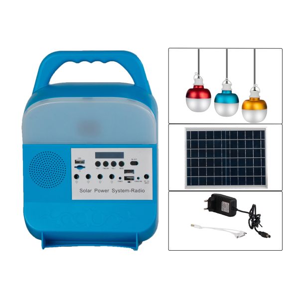 Buy Garden 8000mah 9W*3PCS Solar Light Kits With FM Radio at wholesale prices