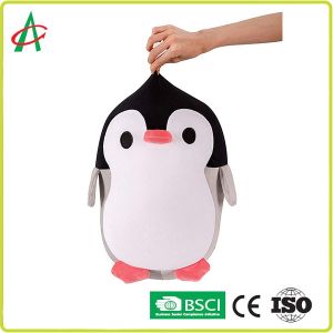 Long Pile Fur Stuffed Penguin Toy BSCI Certified