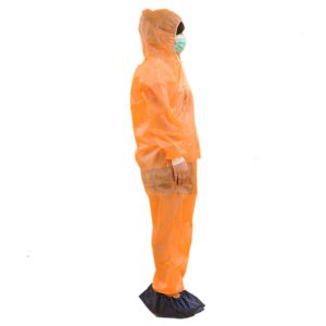 Breathable Disposable Microporous Coverall , Lightweight Non Woven Isolation
