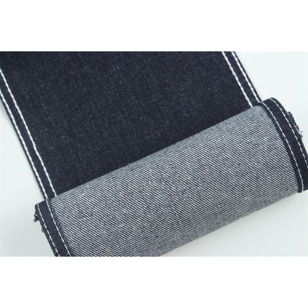 190cm 14oz 100% Cotton Indigo Blue Rigid Denim Fabric For Jeans Eco Friendly
