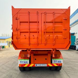 4 Axle 35 40 45 m3 Dump Semi Trailer Tipper Trailer Hydraulic Rear End Trailer