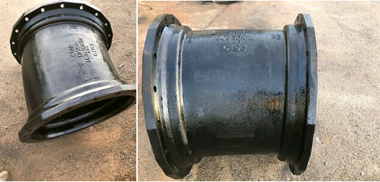 MJ Bend Cast Iron Pipe Fittings Ductile Iron ASTM A536 AWWA / ANSI C153