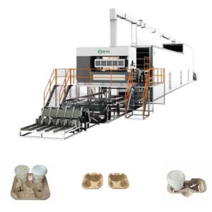 China Disposable Paper Coffee Cup Tray Machine Rotary Pulp Molding Machine on sale