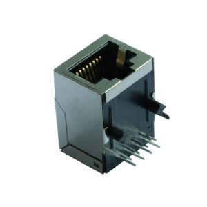 ARJM11B1-811-NN-CW2 shielded 5G RJ45 Modular Jack Tab Down With LEDs