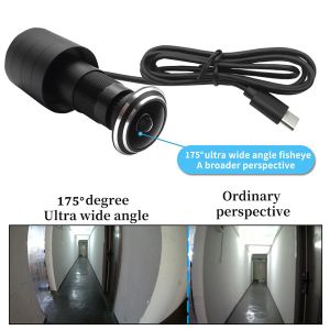 1080P USB Camera Type-C OTG UVC Driverless Home Security Door Peephole Camera