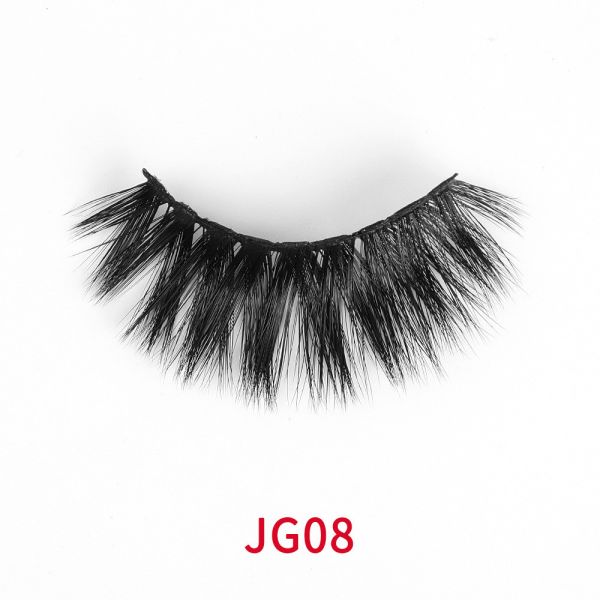 Buy Reusable False 25mm Natural Silk Lashes With Packaging Box at wholesale prices