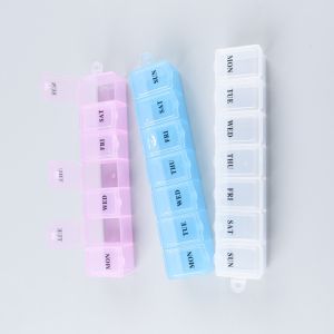 7 Days Weekly Pill Box Organizer PP Plastic Material Easy To Carry