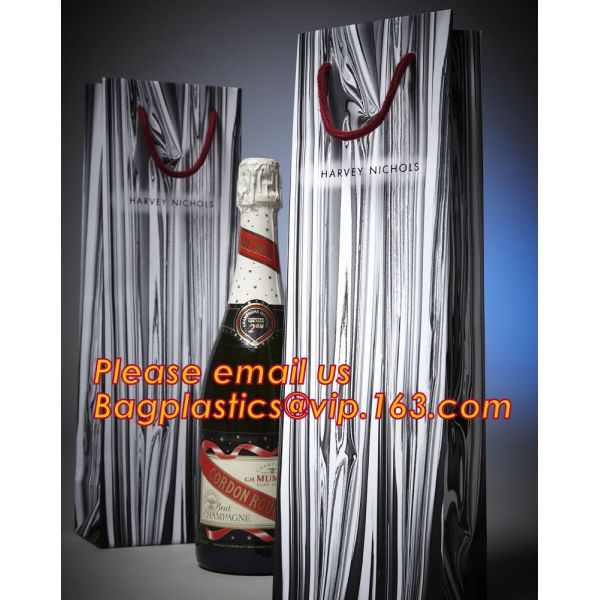 Gold foil stamp matt laminated black handle rope hair extension packaging bag red paper bag,Handle Brown Kraft Gift Pape