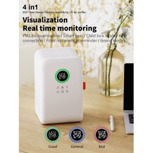30dB Smart OEM HEPA Household Air Purifier With Humidifier