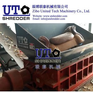 automatic furniture shredder/ waste bed board shredder, double shaft shredder,