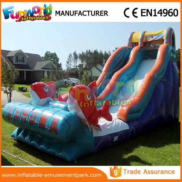 Fun Bouncer Slideway Commercial Inflatable Slide Big Kahuna Inflatable Water