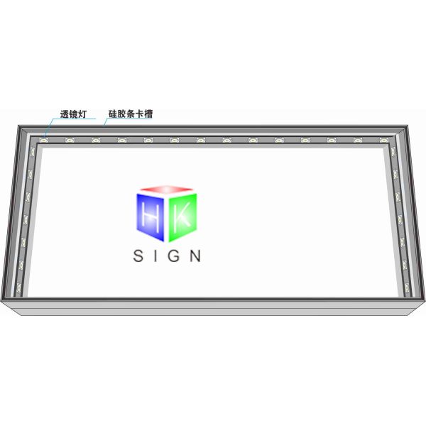 2 Side Waterproof LED Lightbox Display Illuminated Fabric Poster Frameless