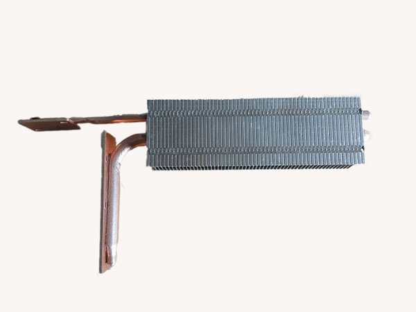 Aluminum Fin 2PCS Copper Pipe Heat Sink 75W With Stamping Extrusion Craft