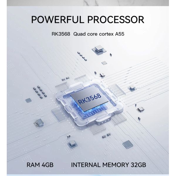 15.6Inch RK3568 4+32GB Wall Mounted Advertising Tablet NFC POE Touchscreen Business Wooden Frame Android14 Tablet