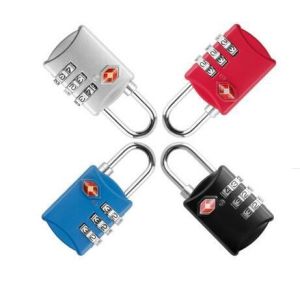 Zinc Alloy TSA 3-digital travel lock& black Tsa Luggage Lock& 59g Tsa Bag Number