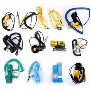 Yellow Anti Static Wrist Strap Grounding Conductive Wire Electronics Factory