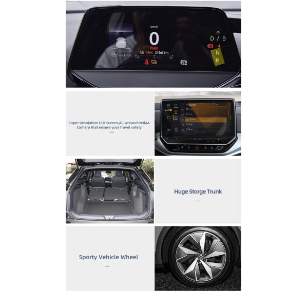 Used Electric Car VW ID4 Crozz Pure Pro with Single Motor Ternary Lithium Battery