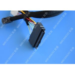 2.5FT Mini SAS HD Cable Internal Mini SAS SFF 8643 to U.2 SFF 8639 Cable with 4 Pin SATA Power Connector for Workstation