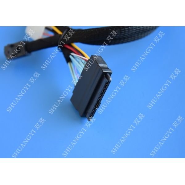 Buy 2.5FT Mini SAS HD Cable Internal Mini SAS SFF 8643 to U.2 SFF 8639 Cable with 4 Pin SATA Power Connector for Workstation at wholesale prices