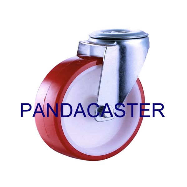 Buy 5 Inch Polyurethane Industrial Caster Wheels 150KG Swivel Bolt Hole Caster at wholesale prices