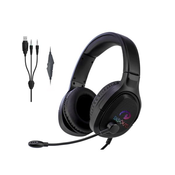Ergonomics Headband RGB Gaming Headset POK Plastic With 50mm Speaker